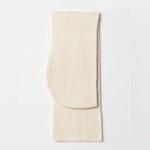 & Other Stories Hooded Wool Scarf - Cream